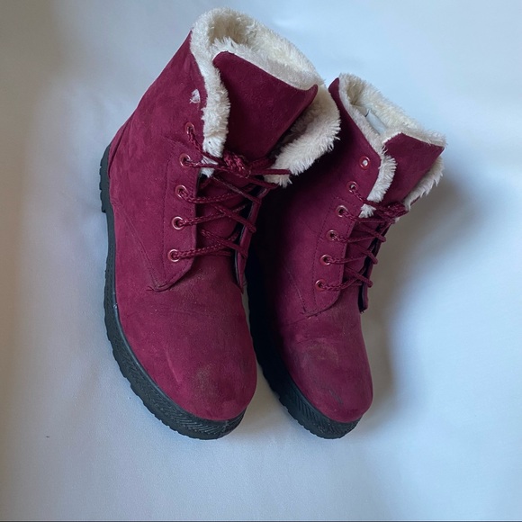 SQL maroon winter boots - Picture 1 of 9